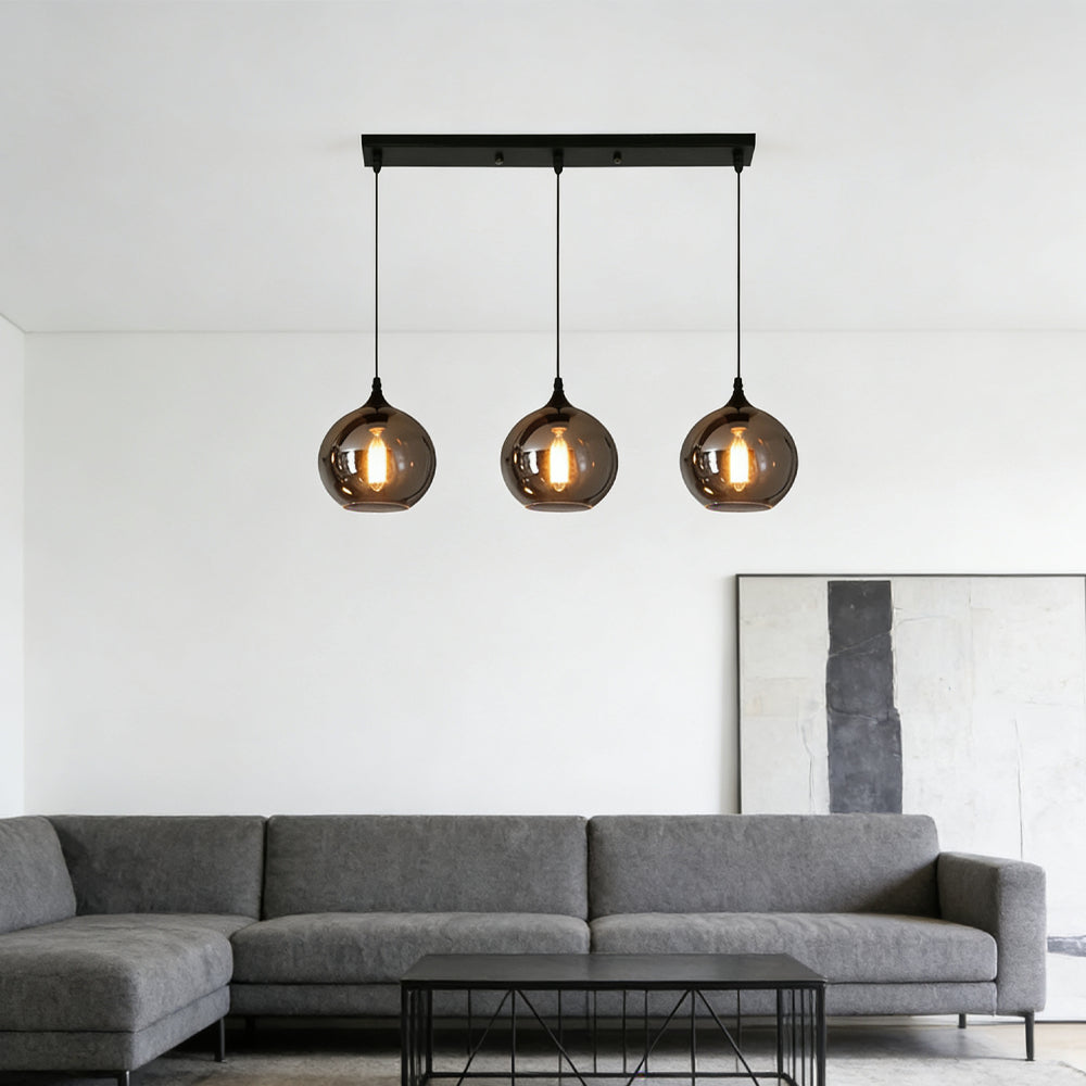 Pendant Light Glass Adjustable 11 in Indoor Dining Room Kitchen Island Ceiling Lamp | Kalsten