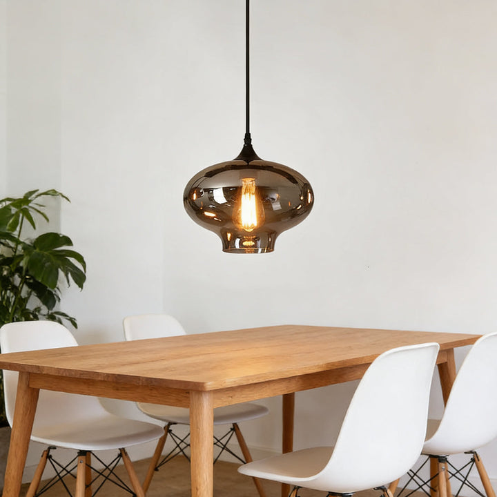 Pendant Light Glass Adjustable 11 in Indoor Dining Room Kitchen Island Ceiling Lamp | Kalsten