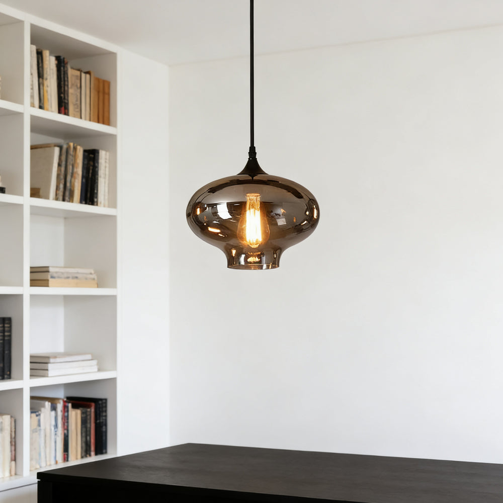 Pendant Light Glass Adjustable 11 in Indoor Dining Room Kitchen Island Ceiling Lamp | Kalsten