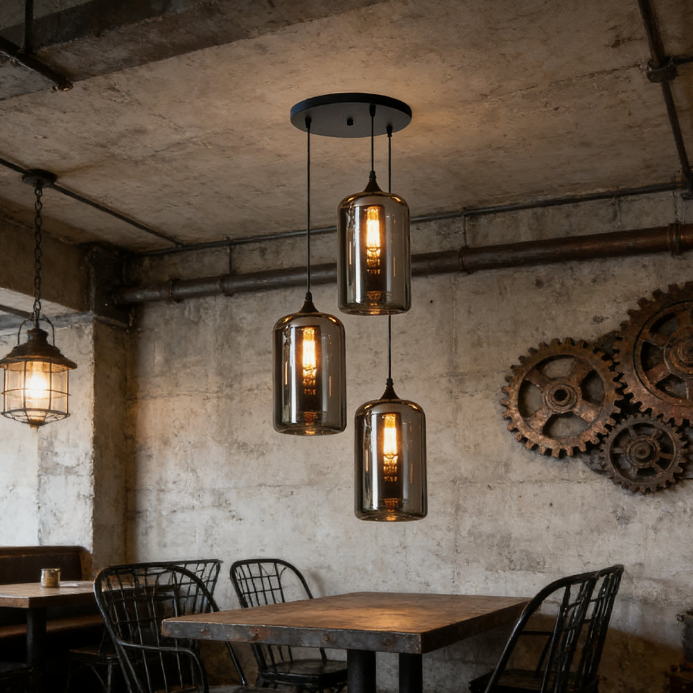 Pendant Light Glass Adjustable 11 in Indoor Dining Room Kitchen Island Ceiling Lamp | Kalsten