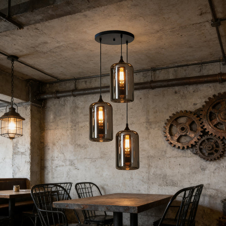 Pendant Light Glass Adjustable 11 in Indoor Dining Room Kitchen Island Ceiling Lamp | Kalsten