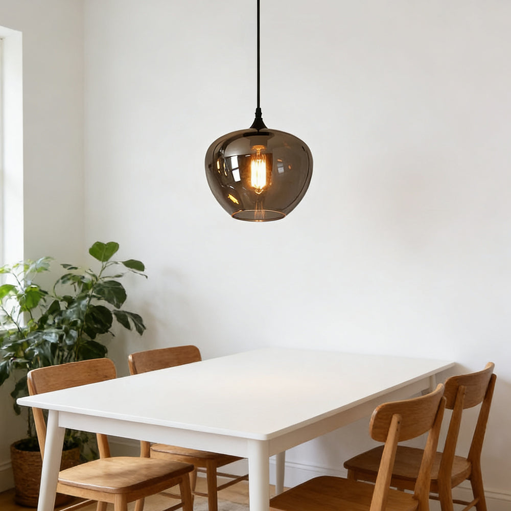 Pendant Light Glass Adjustable 11 in Indoor Dining Room Kitchen Island Ceiling Lamp | Kalsten
