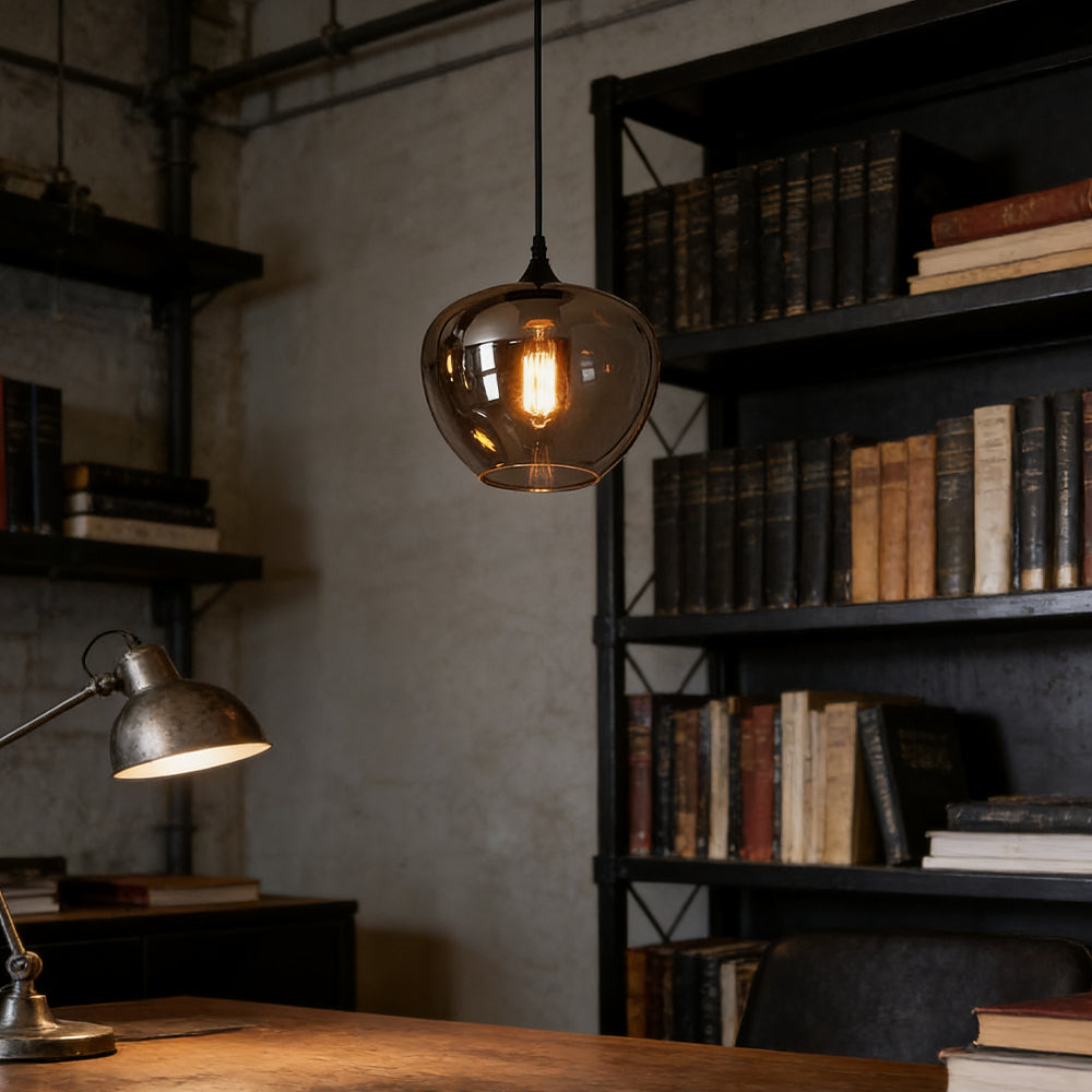 Pendant Light Glass Adjustable 11 in Indoor Dining Room Kitchen Island Ceiling Lamp | Kalsten