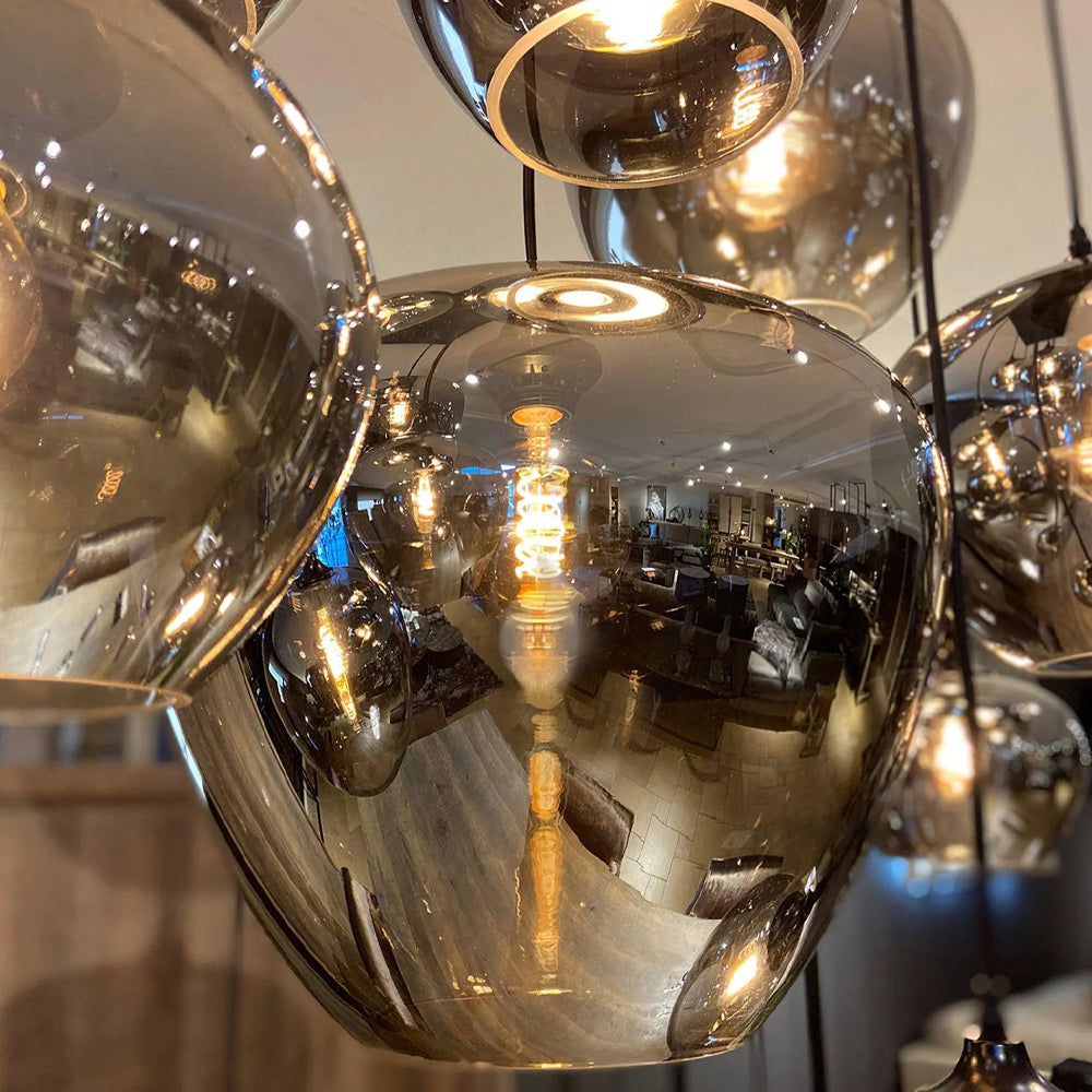 Pendant Light Glass Adjustable 11 in Indoor Dining Room Kitchen Island Ceiling Lamp | Kalsten
