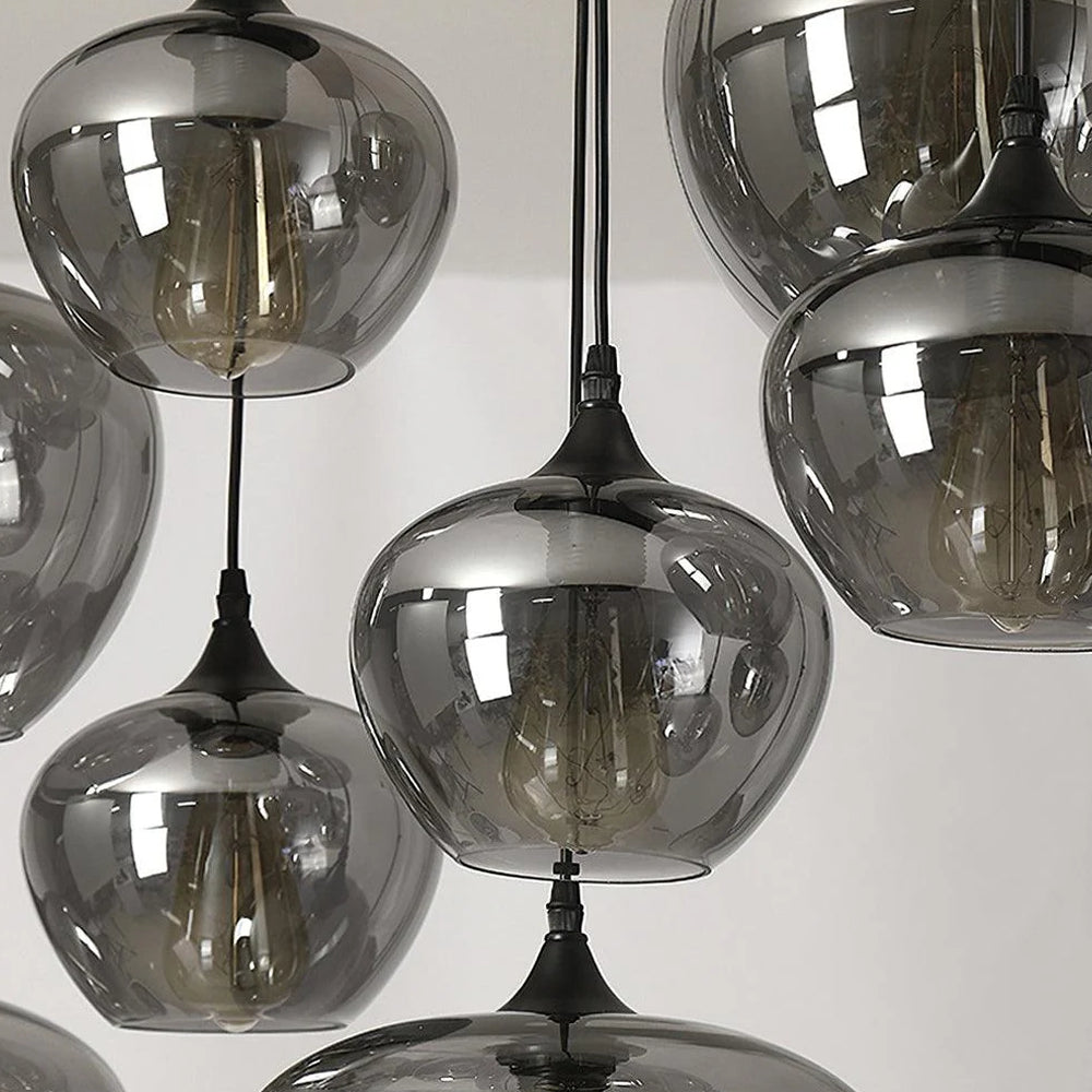 Pendant Light Glass Adjustable 11 in Indoor Dining Room Kitchen Island Ceiling Lamp | Kalsten