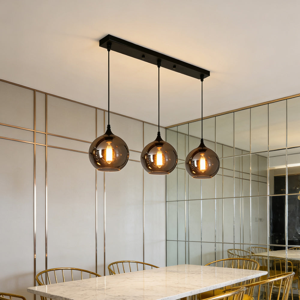 Pendant Light Glass Adjustable 11 in Indoor Dining Room Kitchen Island Ceiling Lamp | Kalsten