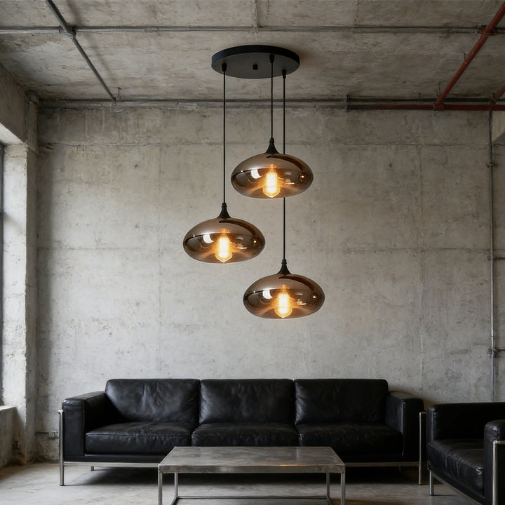 Pendant Light Glass Adjustable 11 in Indoor Dining Room Kitchen Island Ceiling Lamp | Kalsten