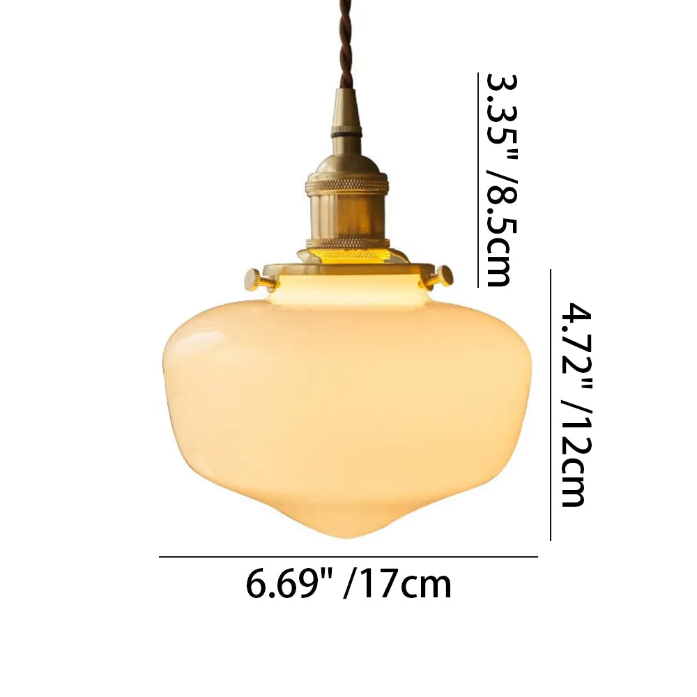 Pendant Light Glass 6.7 in Indoor Dining Room Living Room Hallway Lantern Style Adjustable Hanging | Kalsten