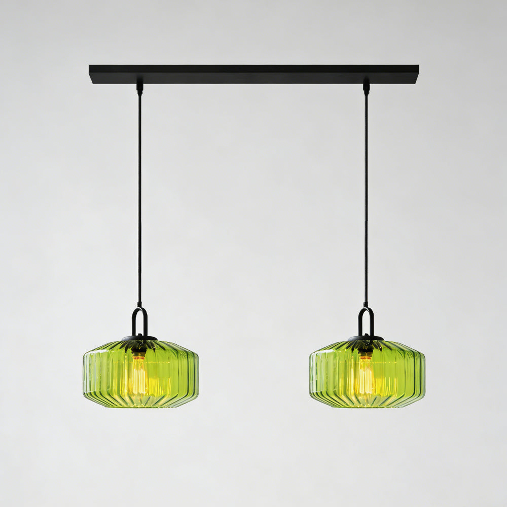 Pendant Light Glass 11 in Handblown Indoor Warm Glow Dining Room Kitchen Hallway Lighting | Kalsten