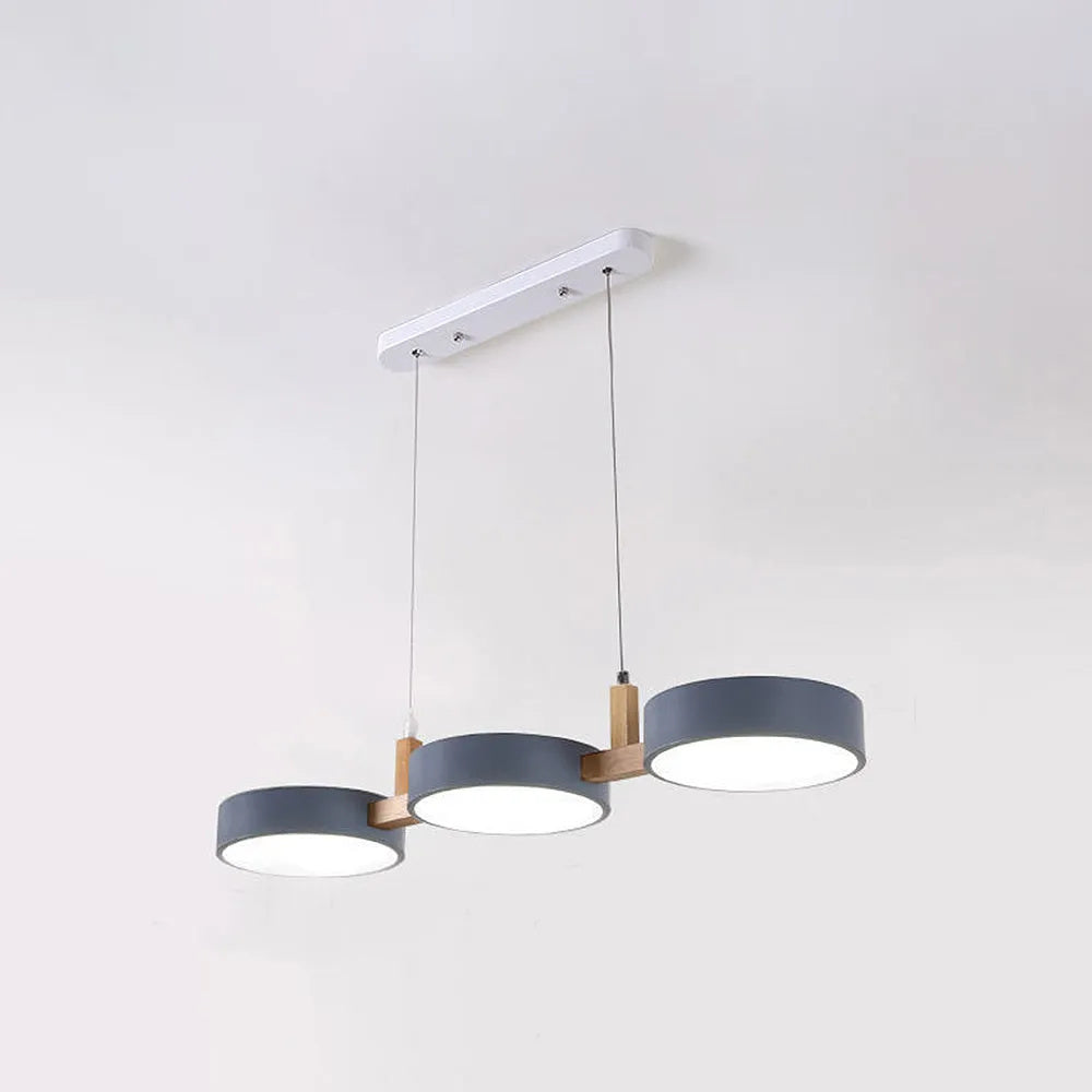 Pendant Light Metal 30 in Adjustable Indoor Dining Kitchen Island Hanging Lamp White Pink Green Dark Blue Yellow Grey Black | Kalsten