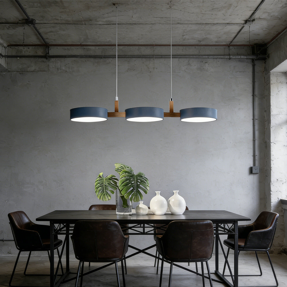 Pendant Light Metal 30 in Adjustable Indoor Dining Kitchen Island Hanging Lamp White Pink Green Dark Blue Yellow Grey Black | Kalsten