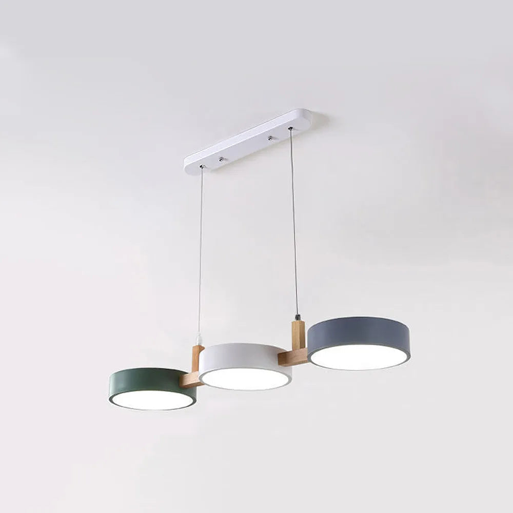 Pendant Light Metal 30 in Adjustable Indoor Dining Kitchen Island Hanging Lamp White Pink Green Dark Blue Yellow Grey Black | Kalsten