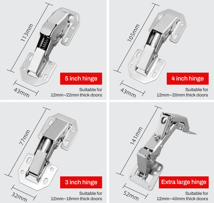 Kalsten | Cabinet Hinges - Easy Installation of Bridge-Shaped Door Hinges