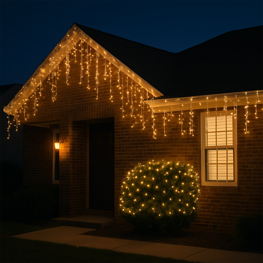 Fairy lights with icicles 95 LED 3 meters, warm white | Kalsten