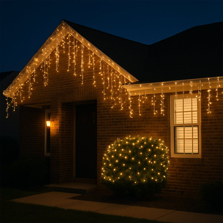 Fairy lights with icicles 95 LED 3 meters, warm white | Kalsten