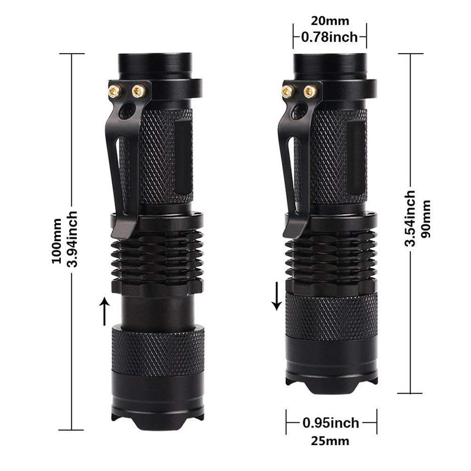 Skanto | LED UV Flashlight Ultraviolet Torch With Zoom Function Mini UV Black Light Pet Urine Stain Detector Scorpion Hunting