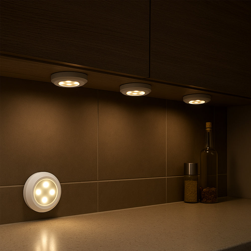 LED Spot (round) 3 pcs. incl. remote control | Kalsten