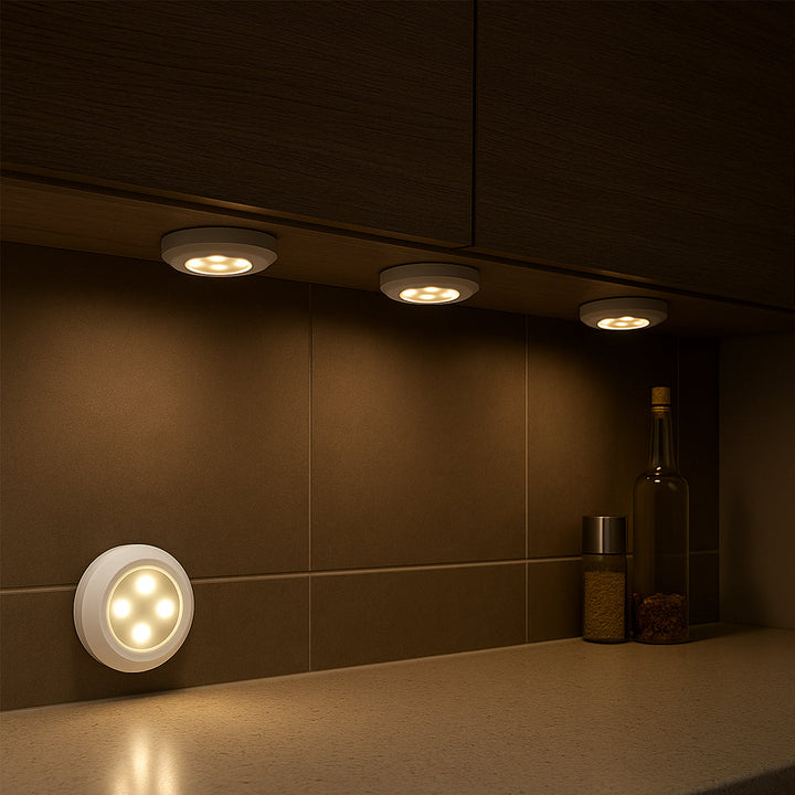 LED Spot (round) 3 pcs. incl. remote control | Kalsten