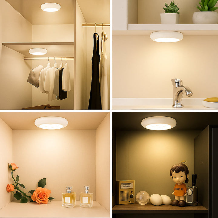 LED Spot (round) 3 pcs. incl. remote control | Kalsten