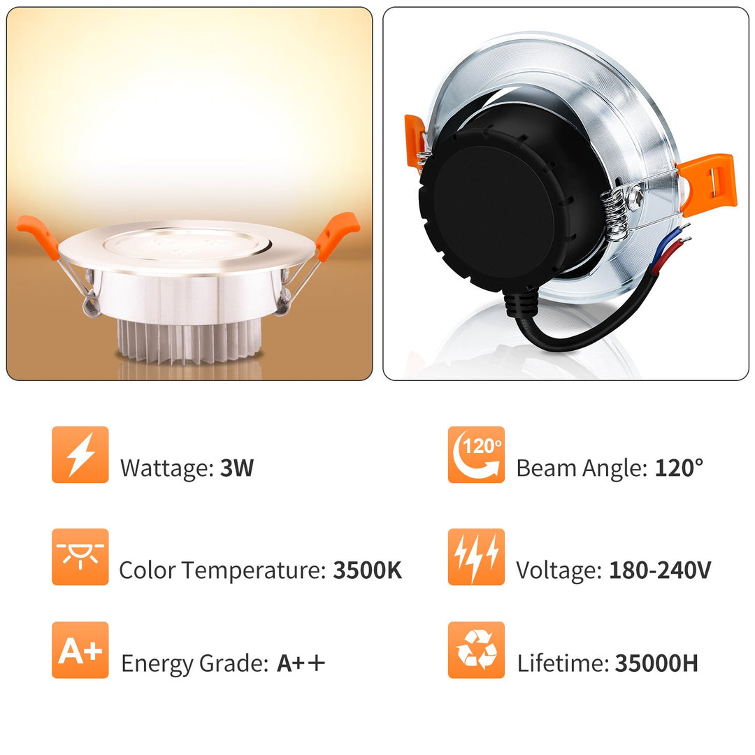 LED recessed spotlight LED spot 3W cool white/warm white | Kalsten