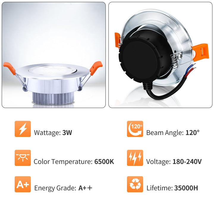 LED recessed spotlight LED spot 3W cool white/warm white | Kalsten