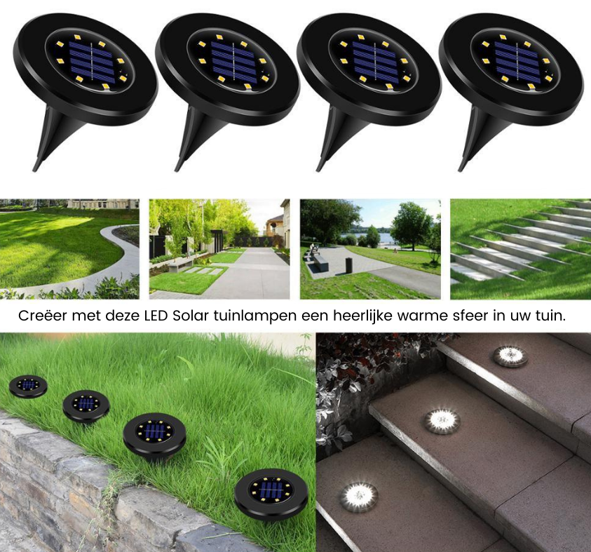 LED Solar Garden Lights Deluxe (Black edition) - Create a delightful atmosphere in your garden! Kalsten