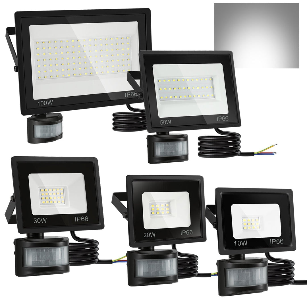 LED Floodlight with Motion Sensor Cool White 10W-100W (no plug) | Kalsten