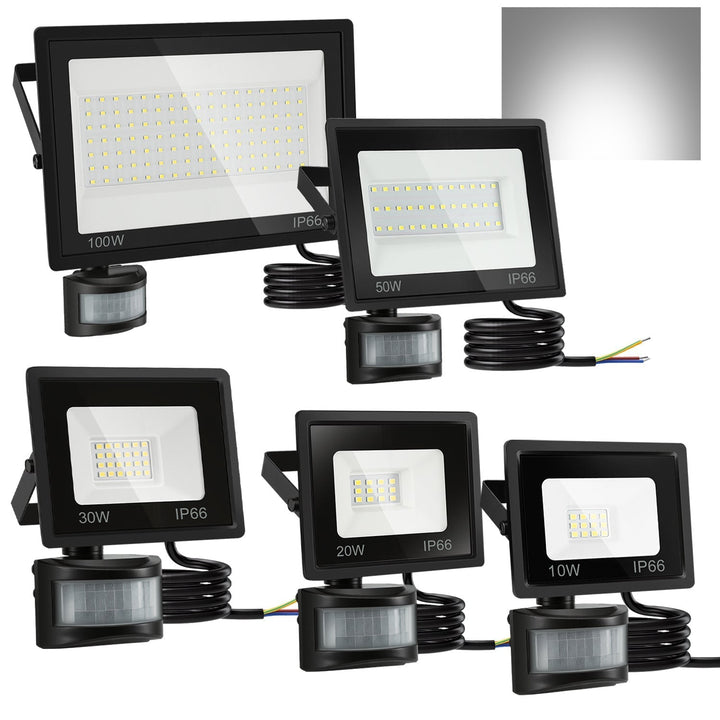 LED Floodlight with Motion Sensor Cool White 10W-100W (no plug) | Kalsten