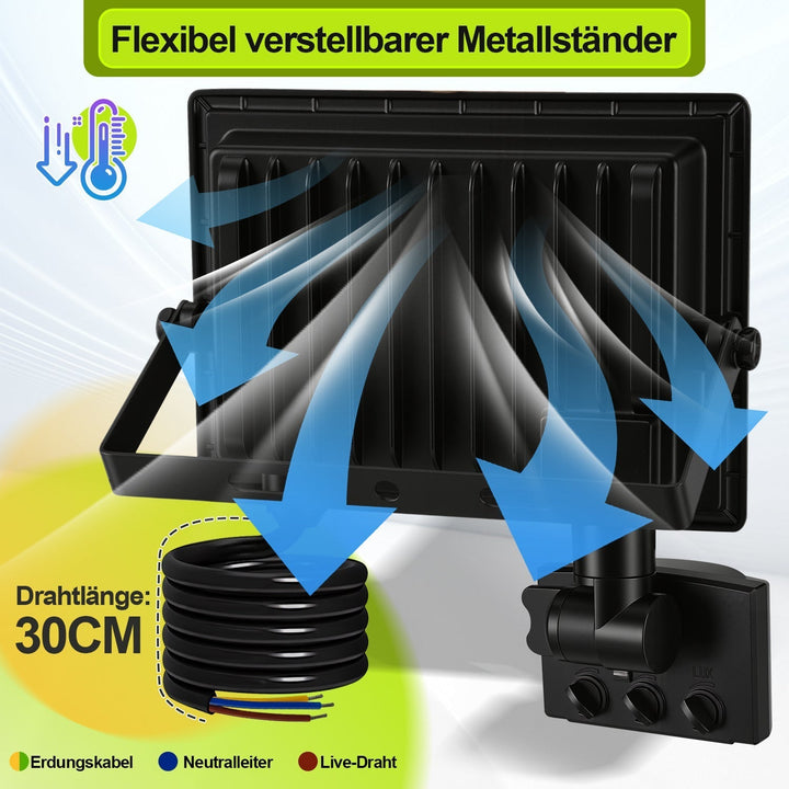 LED Floodlight with Motion Sensor Cool White 10W-100W (no plug) | Kalsten