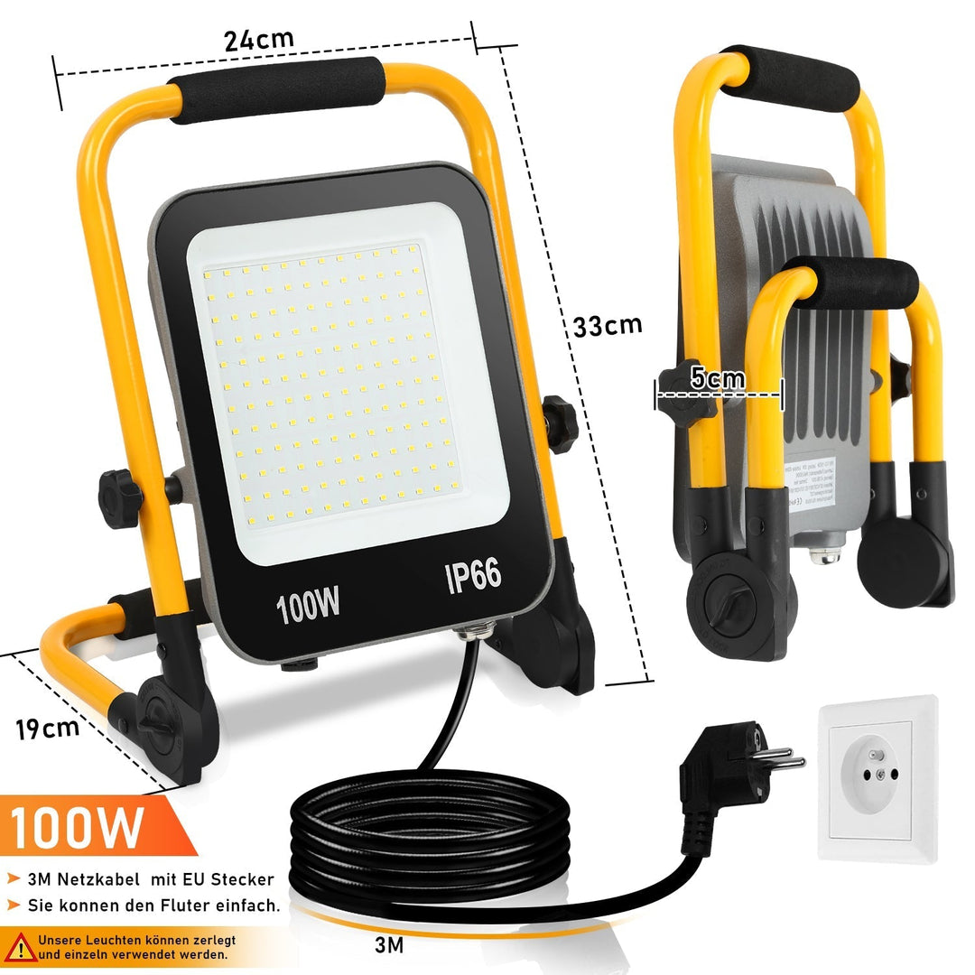LED construction spotlight 50W-200W cool white IP66 | Kalsten