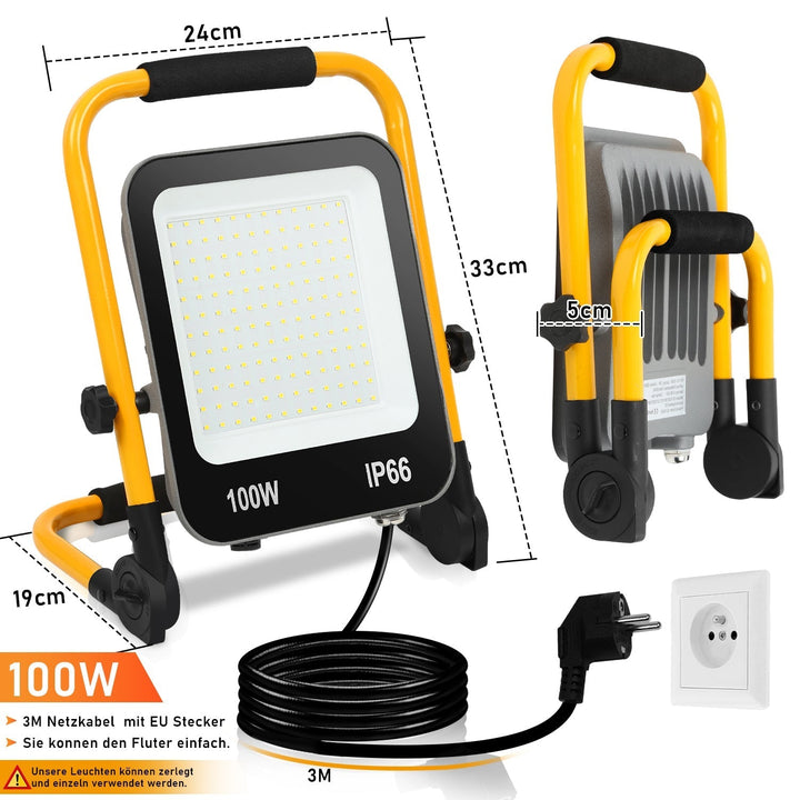 LED construction spotlight 50W-200W cool white IP66 | Kalsten