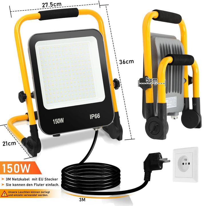 LED construction spotlight 50W-200W cool white IP66 | Kalsten
