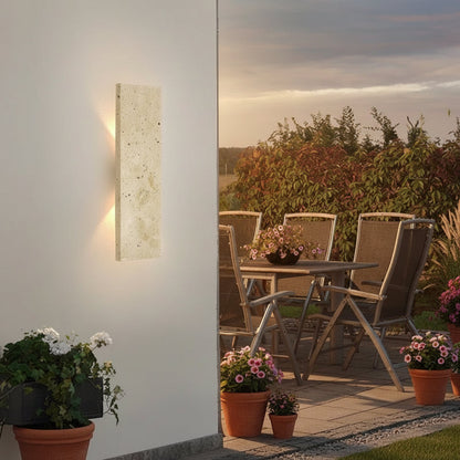 Waterproof Natural Stone Outdoor Wall Sconce