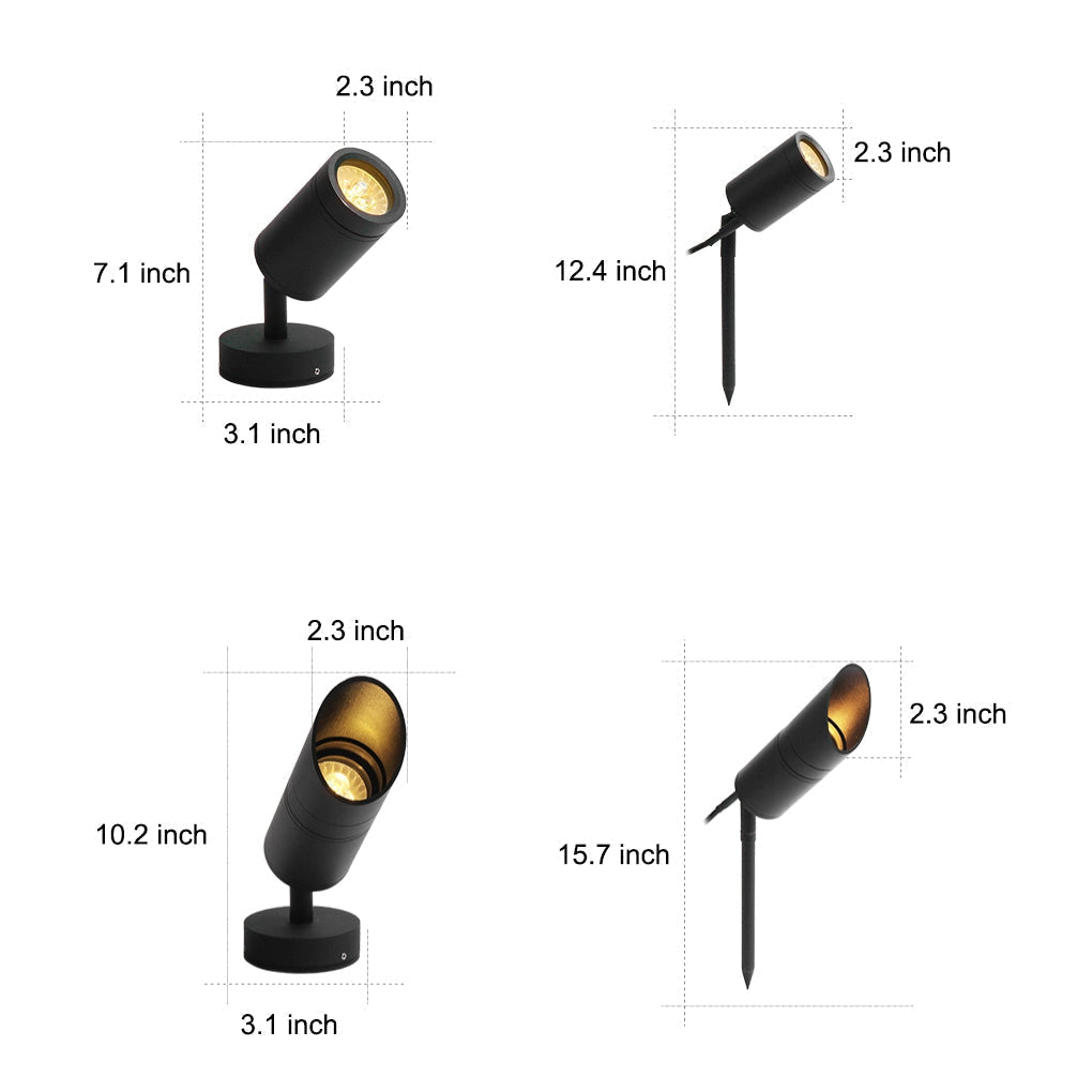 Rotatable Outdoor Waterproof LED Landscape Spotlights for Courtyard Lawn | Kalsten
