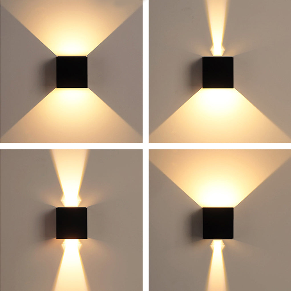 Square Waterproof Up Down Lighting Adjustable Modern Exterior Lights | Kalsten