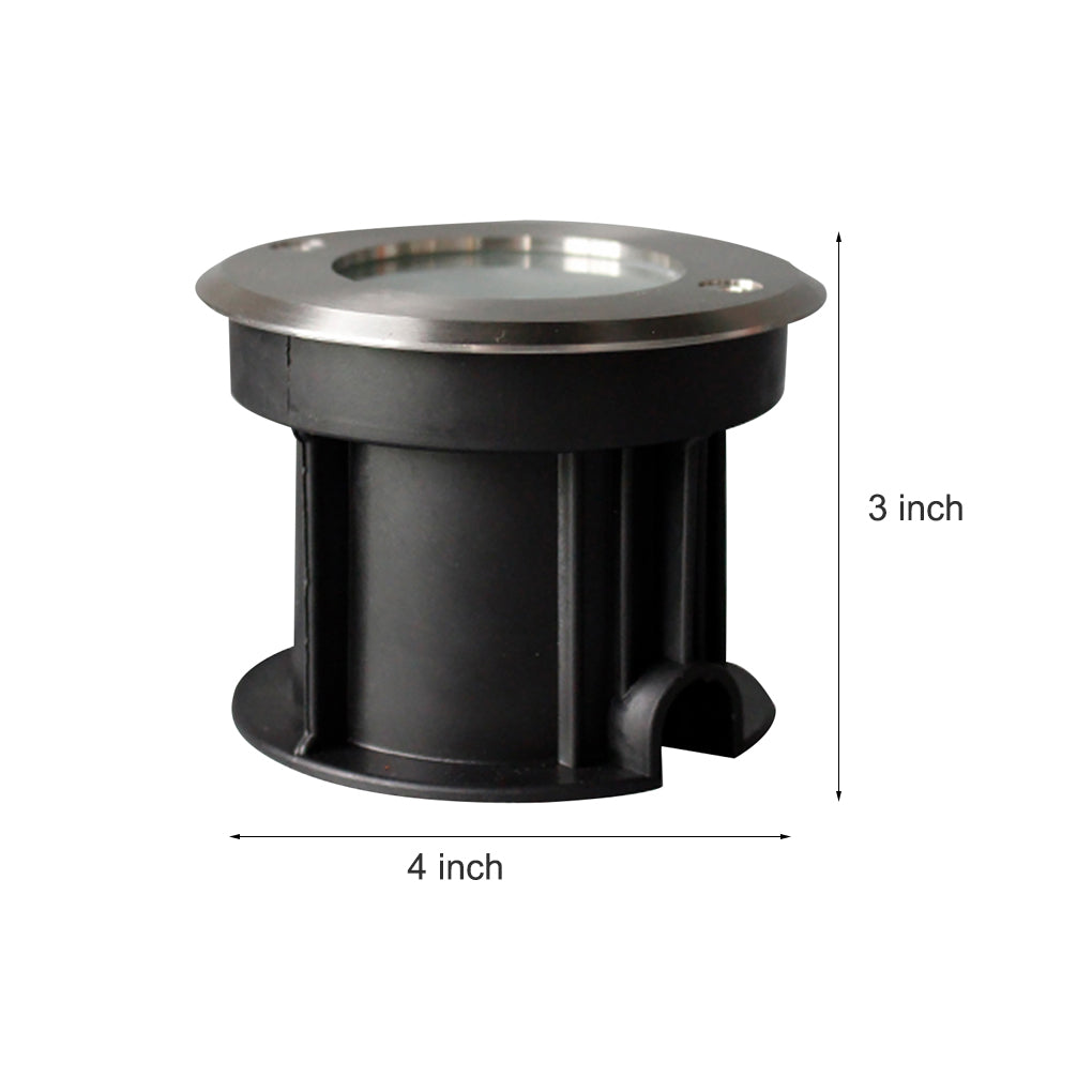 Poolside Deck Waterproof LED Chrome Recessed Well Step Lights Garden Lawn Inset Lighting | Kalsten