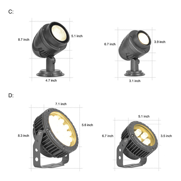 Decorative Ground Spotlight for Outdoor Tree Landscape Lighting | Kalsten