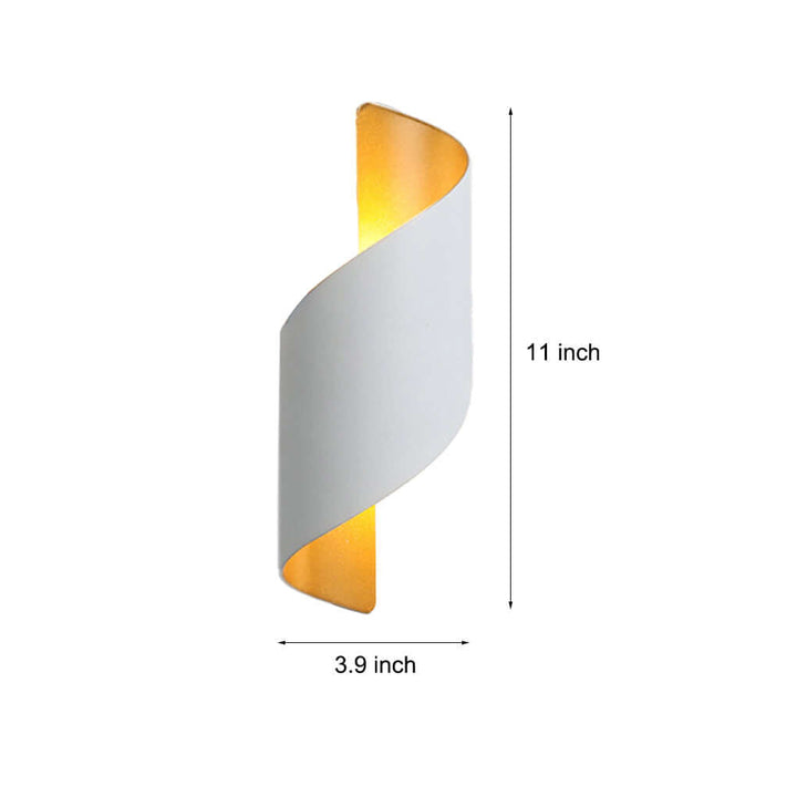 Spiral LED Wall Sconce – Waterproof Aluminum Two-Way Light 10W (Indoor/Outdoor) | Kalsten