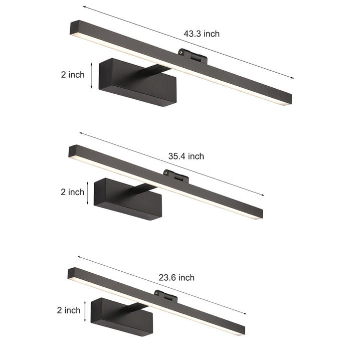 Rotatable Linear LED Bathroom Vanity Light Adjustable Lighting | Kalsten