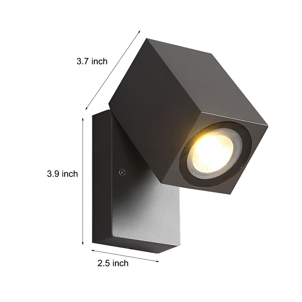 Square Adjustable Waterproof Motion Sensor LED Sconces Indoor Outdoor Wall Lamp Spot Lights | Kalsten