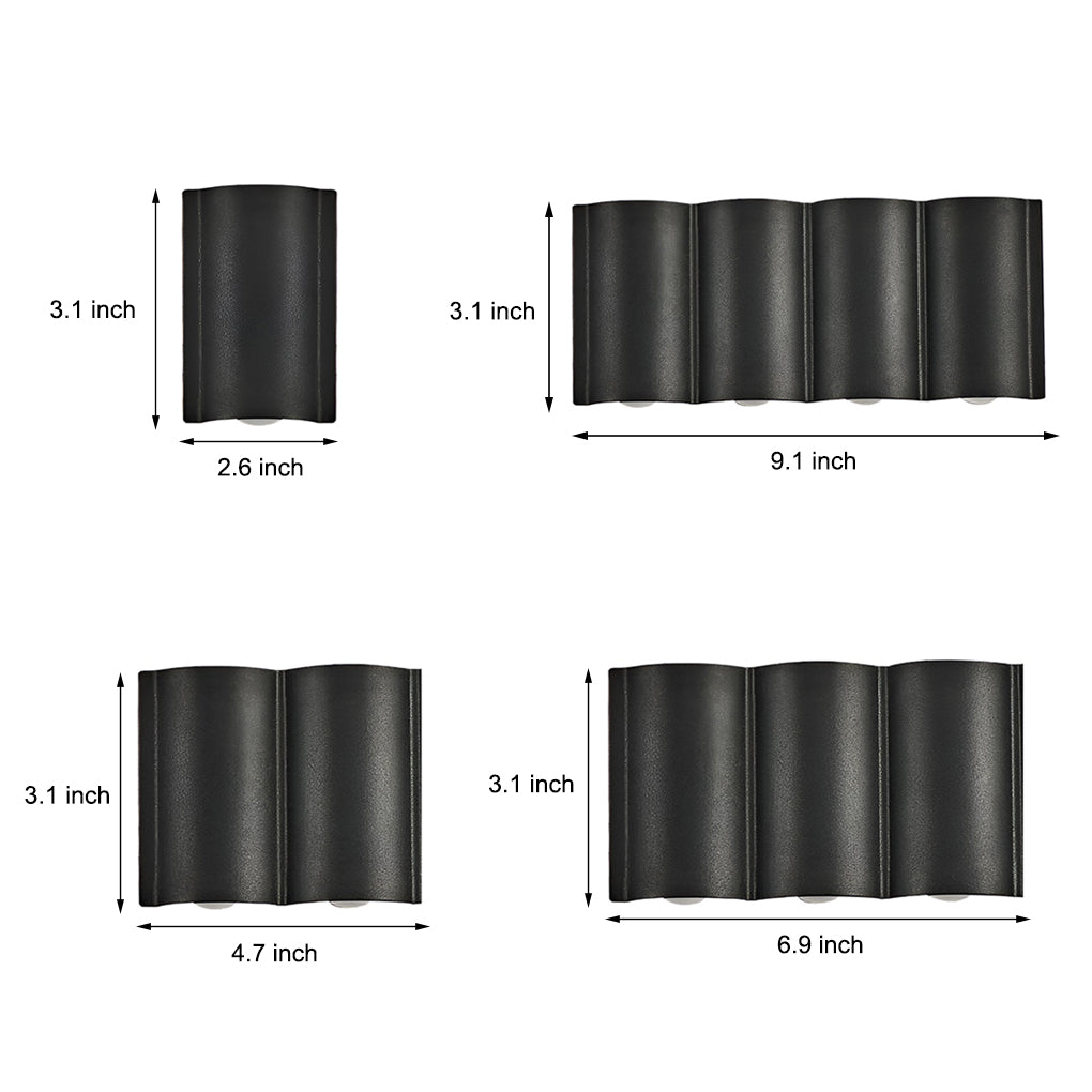 Creative Wave Arc Design Up and Down Lights LED Outdoor Wall Lights Wall Sconces Waterproof | Kalsten
