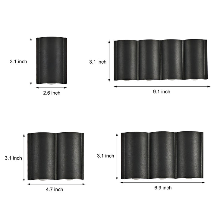 Creative Wave Arc Design Up and Down Lights LED Outdoor Wall Lights Wall Sconces Waterproof | Kalsten