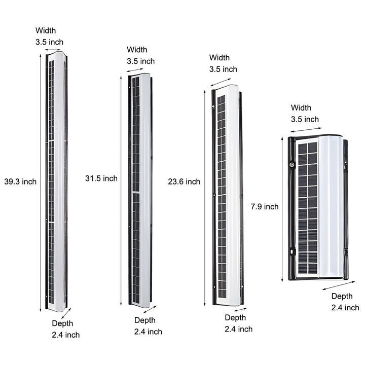 Long Acrylic LED Solar Outdoor Wall Light Waterproof Linear Wall Mounted Lighting | Kalsten