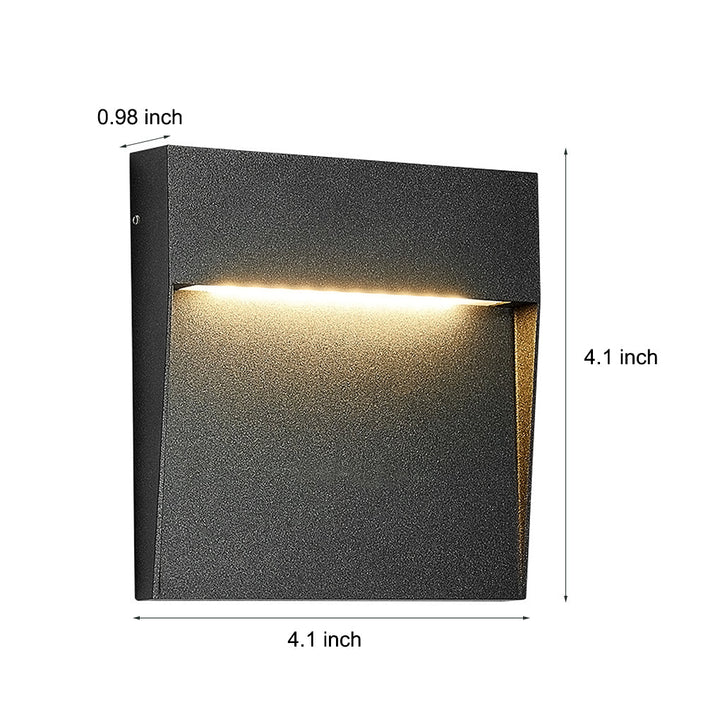 Minimalist Square Waterproof Stair Lights Step Lights Outdoor Wall Lights Stairway Sconces | Kalsten
