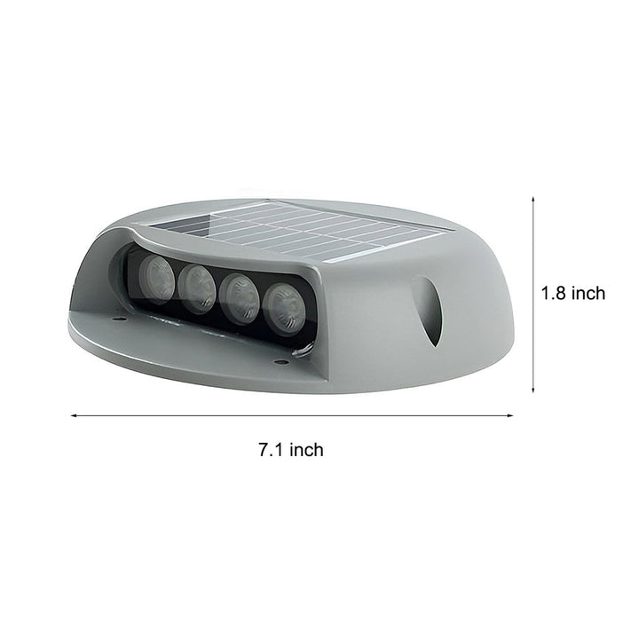 Wall Protected Flush Mount-On-Step Lights Solar LED Stairway Landscape Lighting | Kalsten