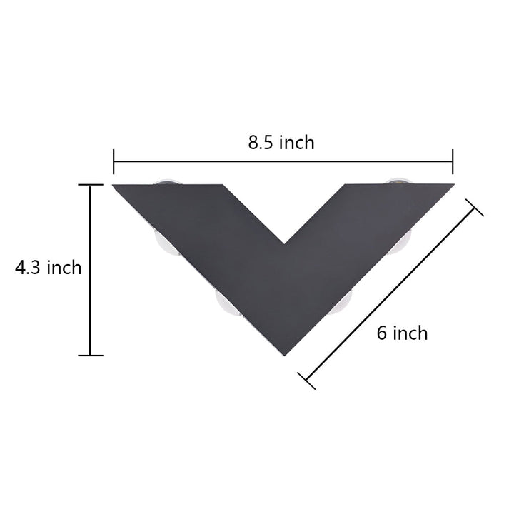 V-shaped Waterproof LED Black Modern Outdoor Wall Lamp Wall Washer Light | Kalsten
