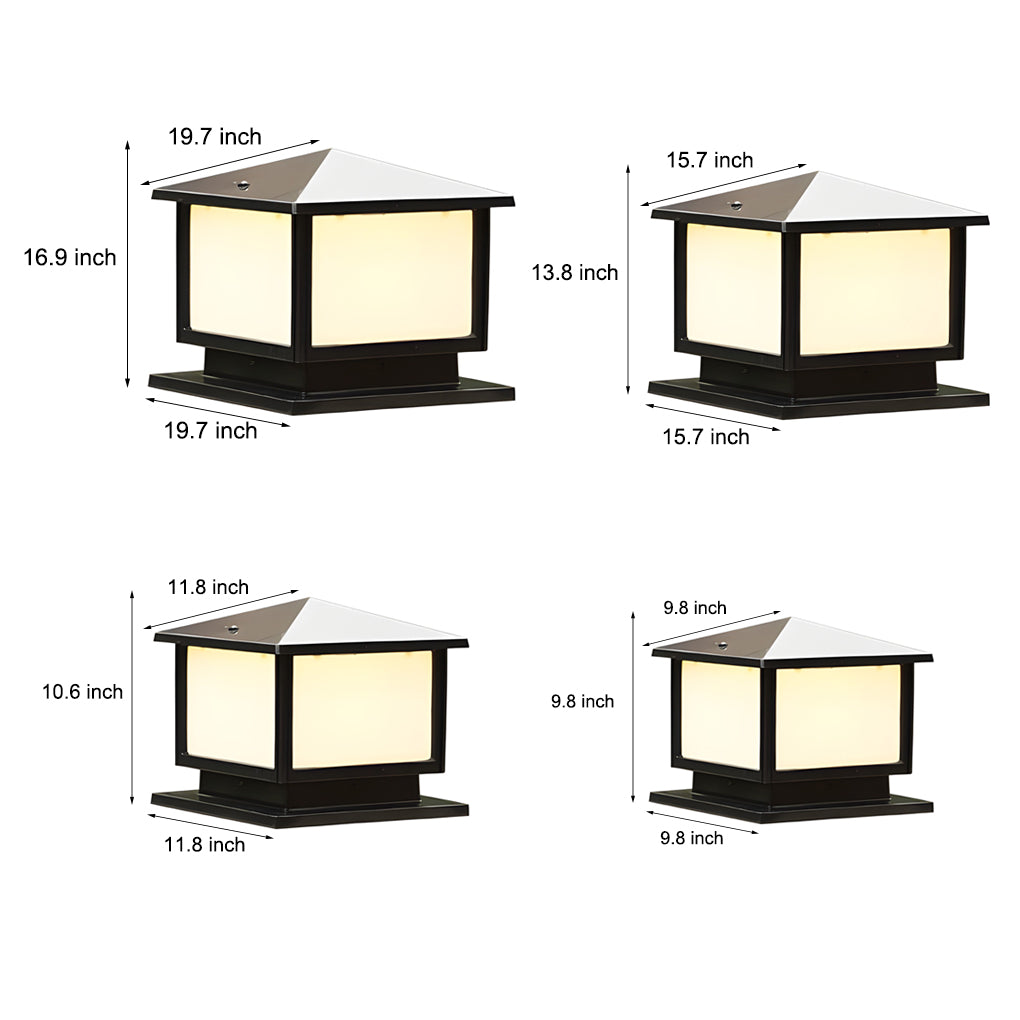Square Three Step Dimming LED Waterproof Solar Fence Post Lights | Kalsten