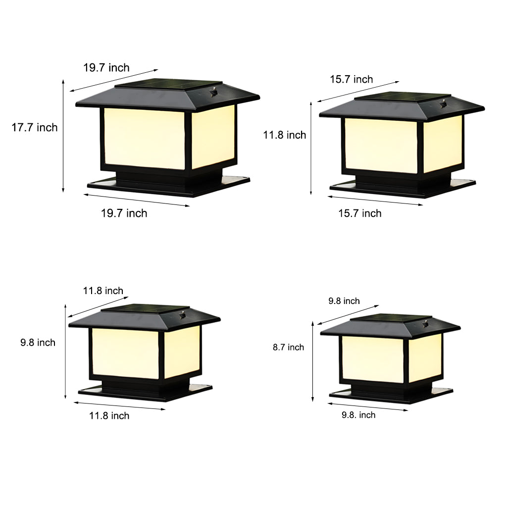 Square Three Step Dimming LED Waterproof Solar Fence Post Lights | Kalsten
