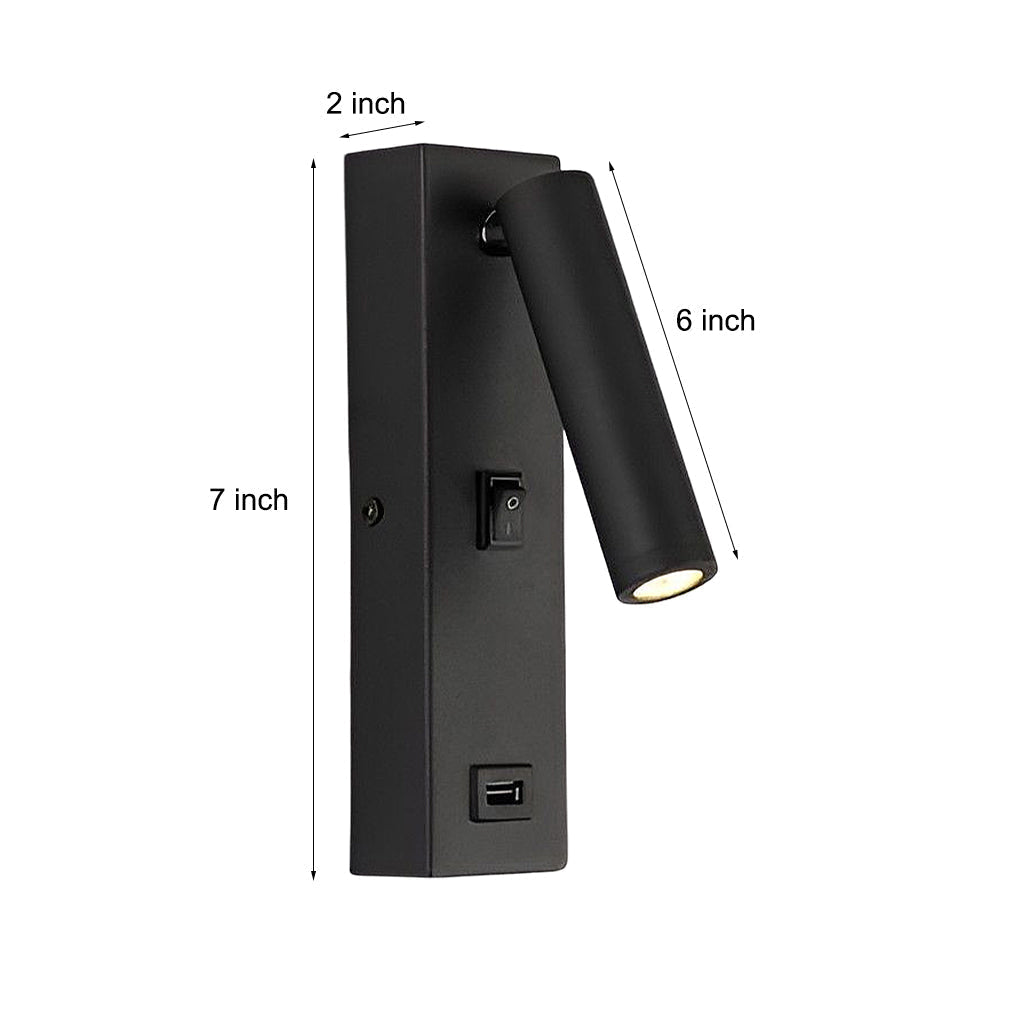 ArtiLicht Luxury Wall Lamp with Adjustable LED and USB Charging Port Kalsten