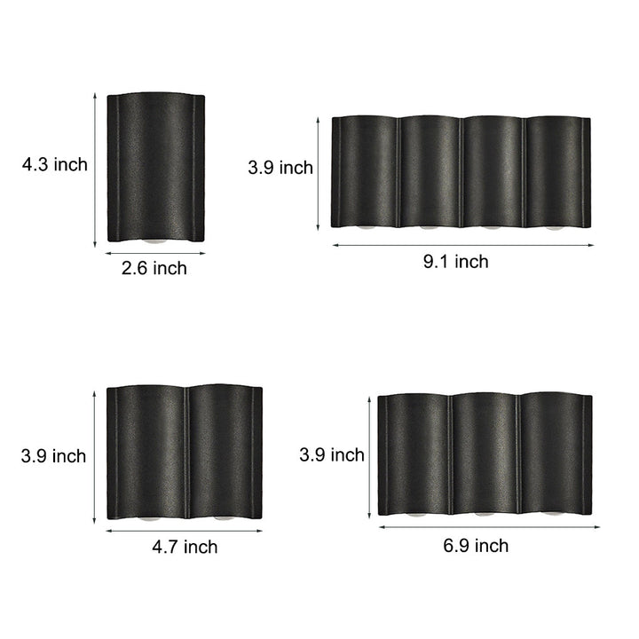 Creative Wave Up and Down Light LED Waterproof Modern Wall Washer Light | Kalsten